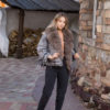 Куртка женская джинсовая с отделкой из меха песца SOFI FURS ALEX GROUP ТВП