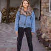 Куртка женская джинсовая с отделкой из меха песца SOFI FURS ALEX GROUP СВП
