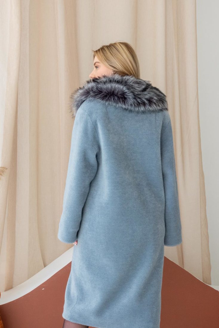 Пальто женское из эко-меха GRV Premium Furs M-2274