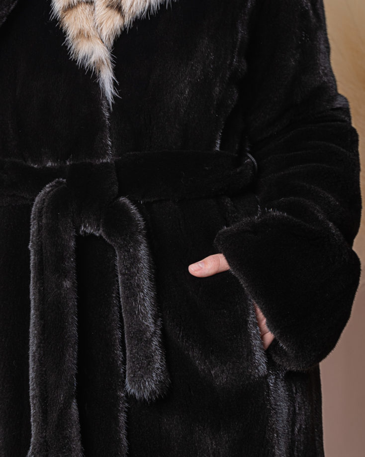 Шуба норковая БлекГлама MS MOUSIOS FURS 145 HOOD