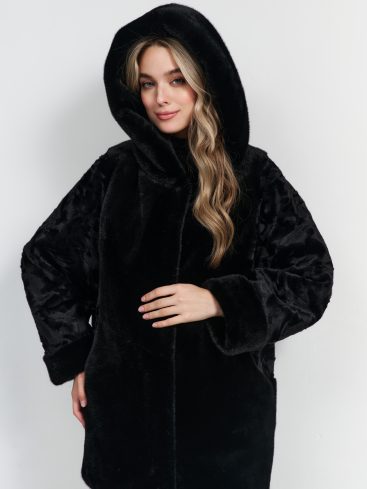 Шуба женская из эко меха ELLE-FURS М/120