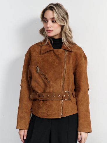 Куртка женская из натуральной кожи OKSA FASHION Z-2608LP/55OF